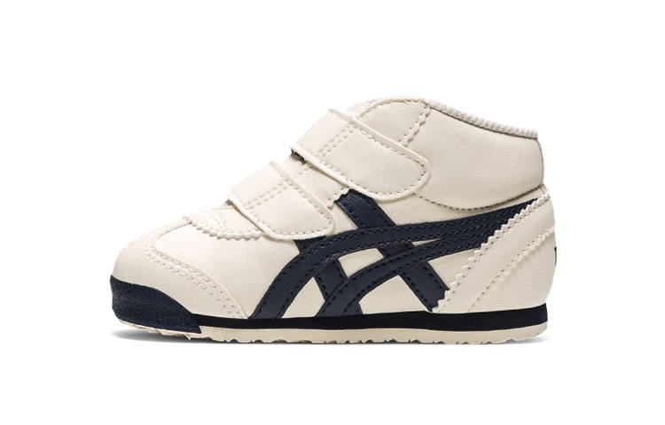 Onitsuka Tiger MEXICO 66 Mid Runner TS Synthetic Leather Mid top Skateboard Shoes Beige Yellow Infant And Toddler