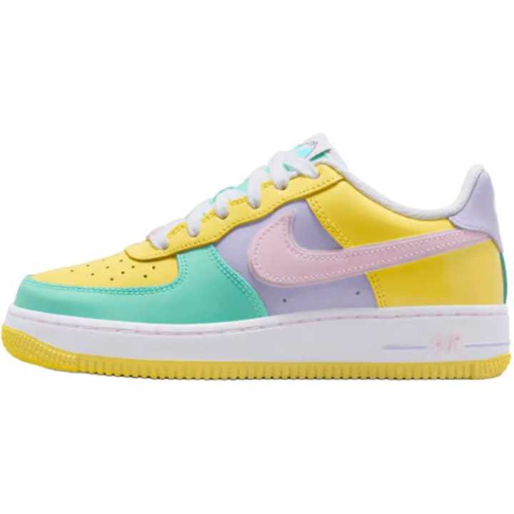 Nike Nike Air Force 1 Low top Skateboard Shoes Purple Yellow Unisex