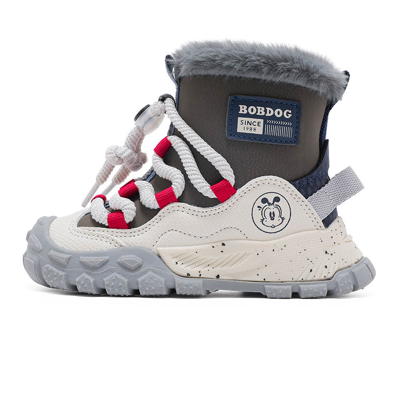BOBDOG Thickened And Fleece Lined Comfortable Thermal Support Thermal Support Kids' Cotton Boots Kids'