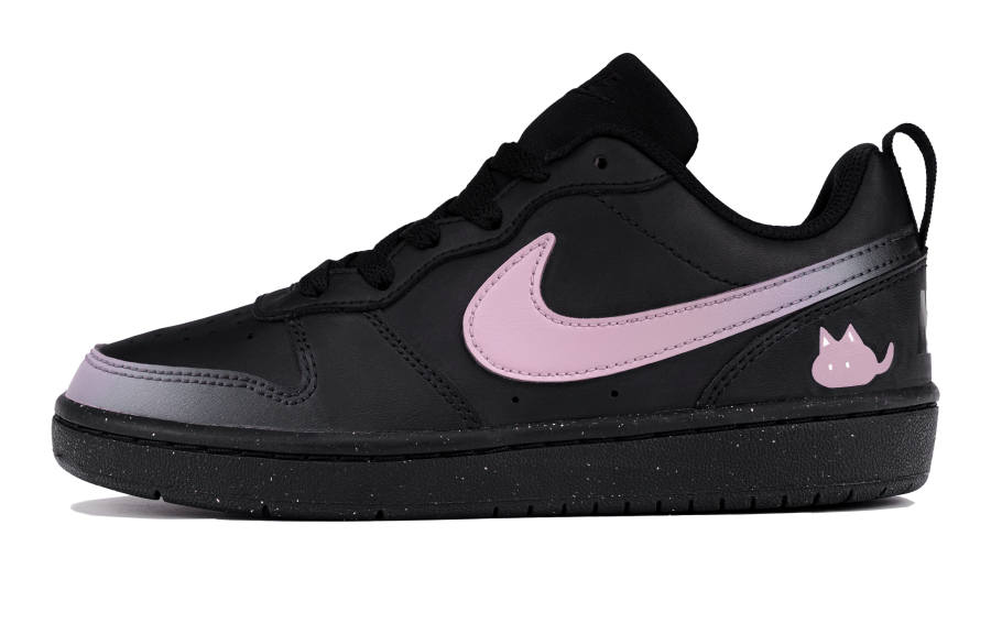 Nike Nike Court Borough Slip Resistant Low top Kids' Skateboarding Shoes Berry Pink Teenagers
