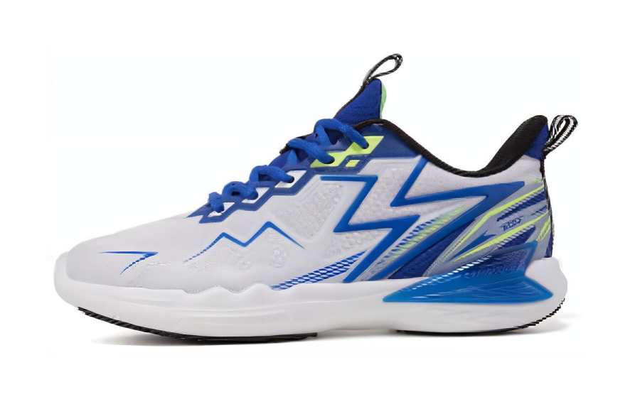 361°KIDS Slip Resistant Abrasion Resistant Low top Running Shoes White Blue Unisex