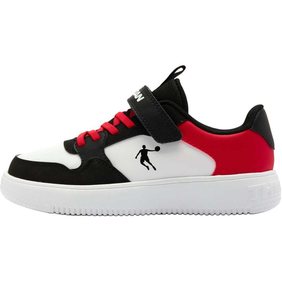 QIAODAN Low top Skateboard Shoes Pure White/Tomato Red Unisex