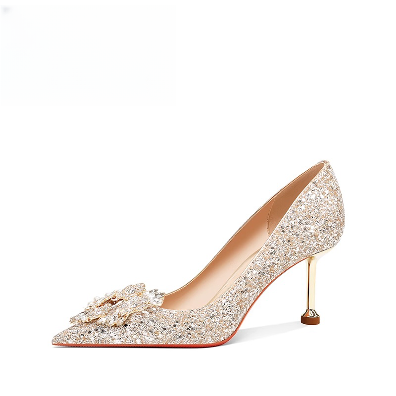 BINGO DUCK Loafers Women's Champagne/Silver