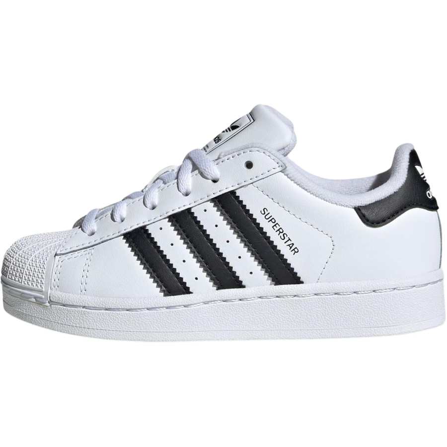 Adidas Originals Superstar 2 Leather Low top Kids' Skateboarding Shoes White Kids'