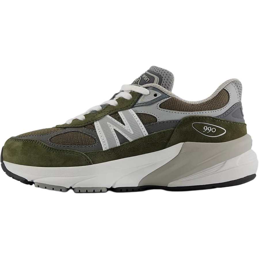 New Balance New Balance FuelCell 990v6 Comfortable Low top Kids Lifestyle Shoes Green Gray Kids'