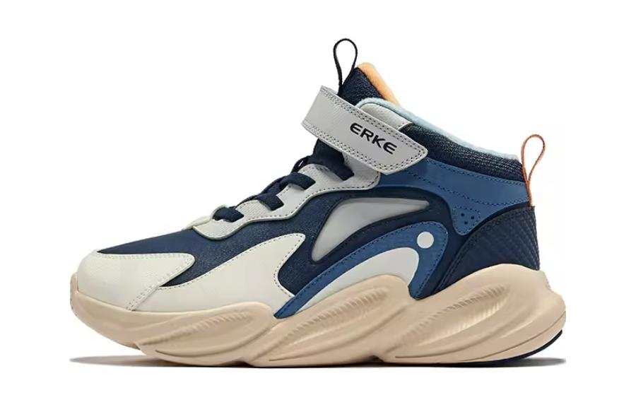 ERKE KIDS Comfortable Abrasion Resistant Breathable Kids Lifestyle Shoes Beige Blue Kids'