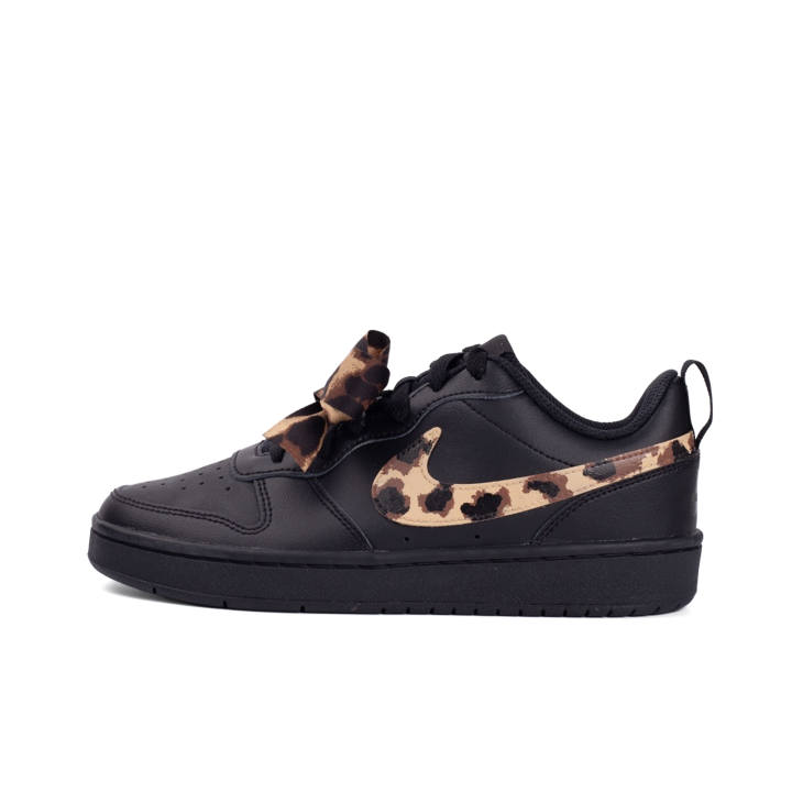 Nike Nike Court Borough Urban Chic Style Leopard Print Leather Slip Resistant, Abrasion Resistant, Breathable Low top