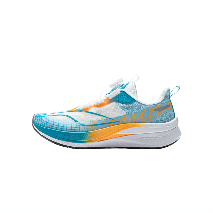 Li-Ning YOUNG Li Ning YOUNG Red Hare 7 PRO YOUNG Fabric Low top Running Shoes Standard White/dolphin Blue Teenagers