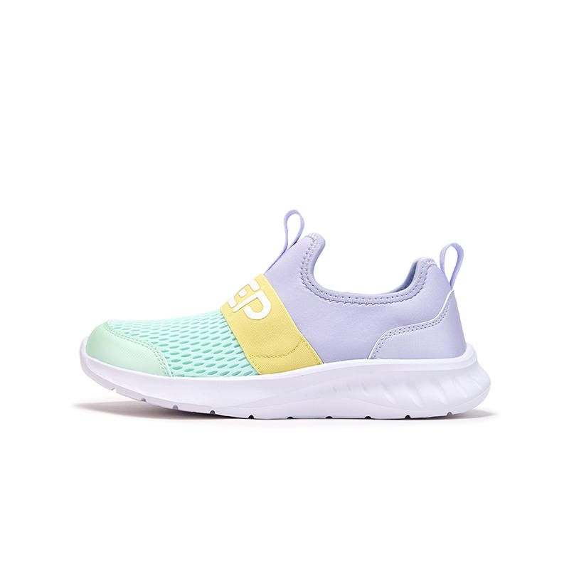 XTEP Synthetic Leather, Textile Slip Resistant Support Low top Running Shoes Foam Green Snow Cyan Purple Kids'