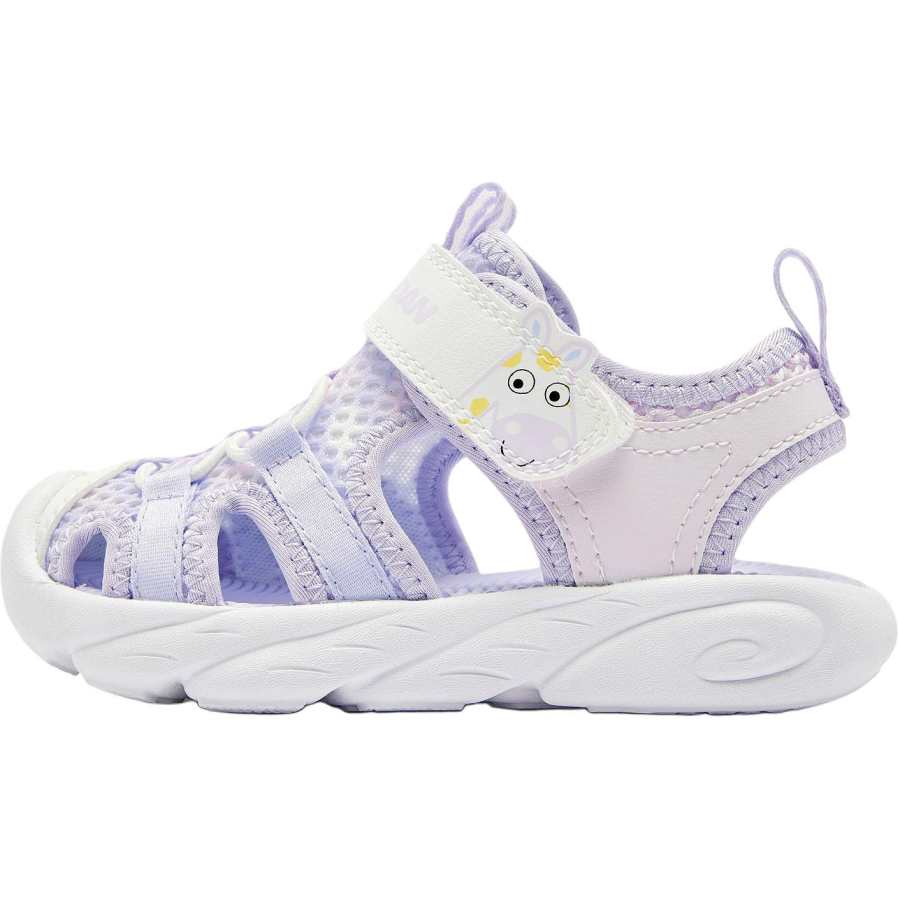 QIAODAN Slip Resistant Abrasion Resistant Low top Toddler Shoes Sheer Purple/Kapok Purple Infant And Toddler