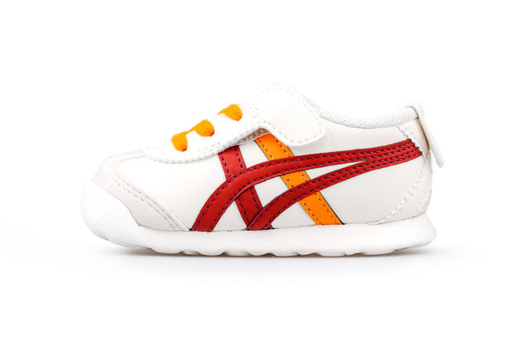 Onitsuka Tiger MEXICO 66 TS Classic And Versatile Breathable Low top Sports Casual Shoes White Red Infant And Toddler
