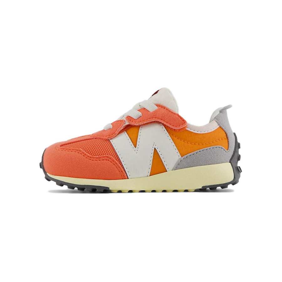 New Balance New Balance NB 327 NEW B Hook & Loop Comfortable Low top Toddler Shoes Orange White Infant And Toddler