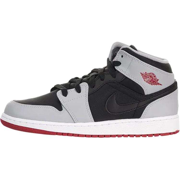 Jordan Jordan Air Jordan 1 Mid top Basketball Shoes Black Gray Unisex