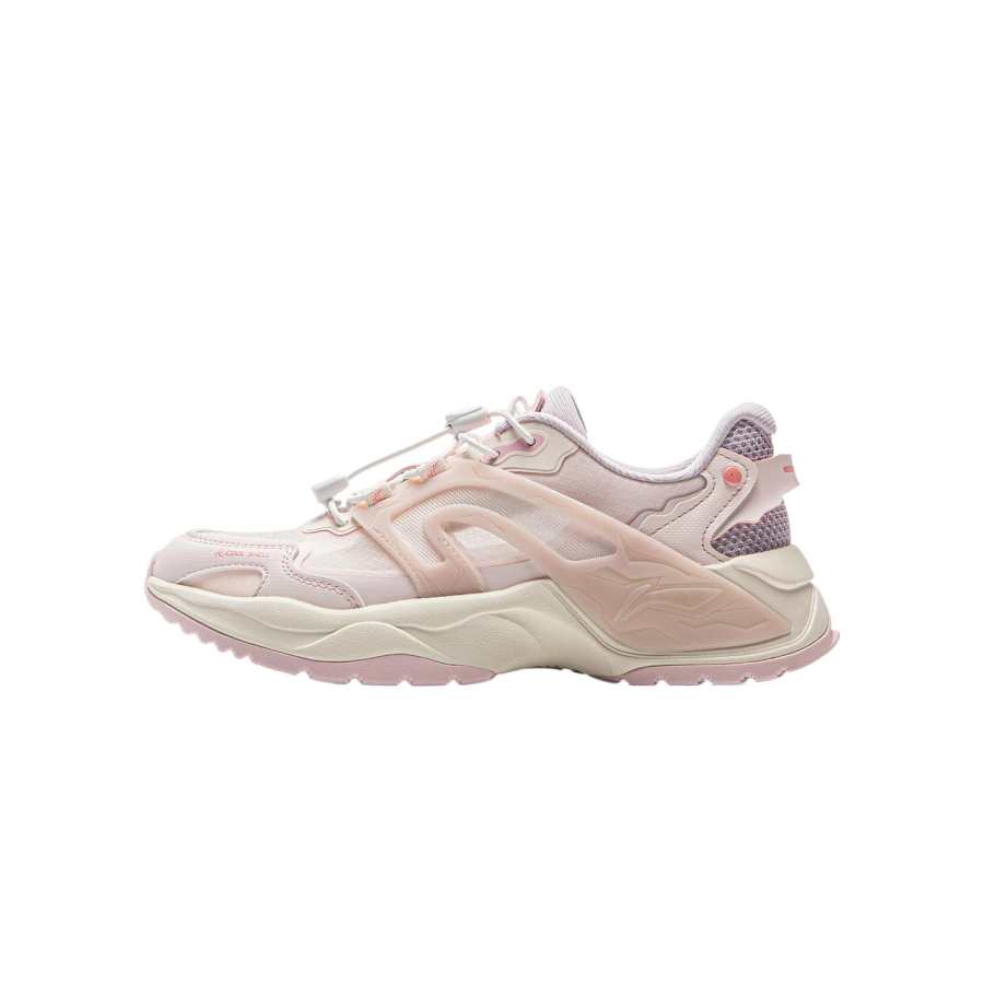 Li-Ning YOUNG Li Ning YOUNG Sports Life Collection Synthetic Leather Low top Casual Shoes Light Rose Pink Teenagers