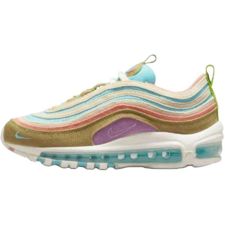 Nike Nike Air Max 97 Rebound Breathable Low top Kids' Running Shoes Blue Brown Pink Teenagers