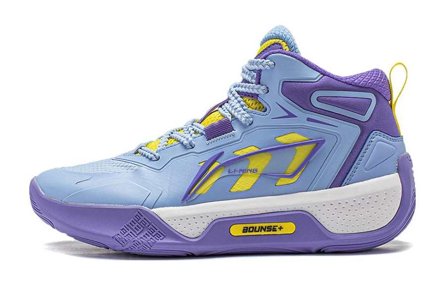 Li-Ning YOUNG Li Ning YOUNG Tianying V1 Synthetic Leather Low top Basketball Shoes New Aurora Blue/Basket Purple Unisex