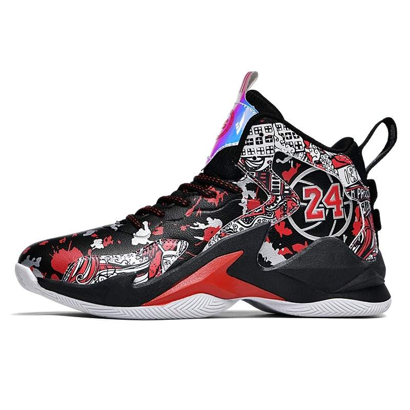 KUDING Cushioning, Wear Resistant High top Basketball Shoes Unisex