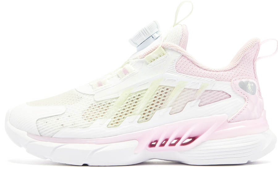 QIAODAN Breathable Lightweight Cushioning Low Top Kids' Running Shoes White Children Aged 3 7 Years Old