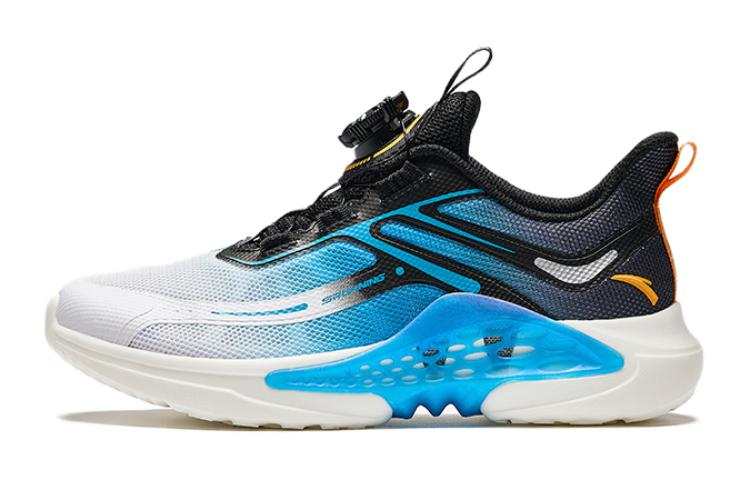 Antakids Synthetic Leather, Textile Cushioning, Wear Resistant Low top Running Shoes White Blue Black Teenagers
