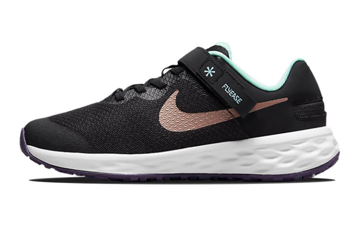 Nike Nike Revolution 6 FlyEase GS 'Black Metallic Red Bronze'