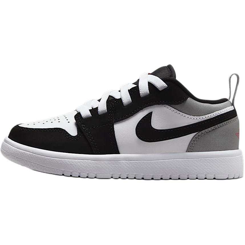 Jordan Jordan Air Jordan 1 Slip Resistant Abrasion Resistant Low top Children's Basketball Shoes Black/White/Silver