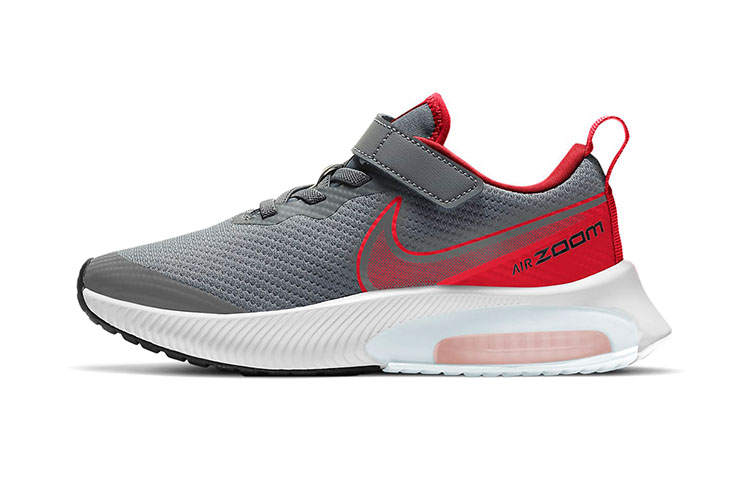 Nike Nike Air Zoom Arcadia Slip Resistant Cushioning Abrasion Resistant Low top Kids Lifestyle Shoes Gray Red