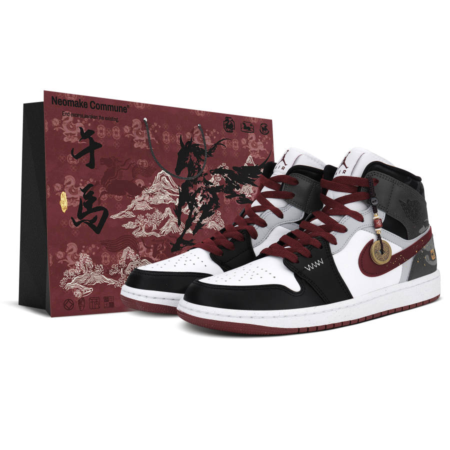 Jordan Jordan Air Jordan 1 High top Children's Basketball Shoes Black Gray Teenagers