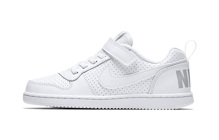 Nike Nike Court Borough Low Hook and loop Low top Skateboard Shoes White Children Aged 3 7 Years Old