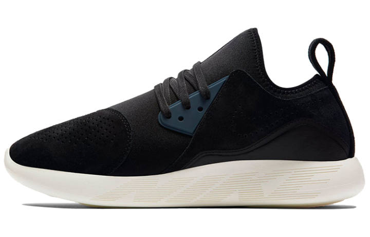 Nike Nike LunarCharge Everyday Comfort Abrasion Resistant Mid top Casual Shoes Black White Unisex