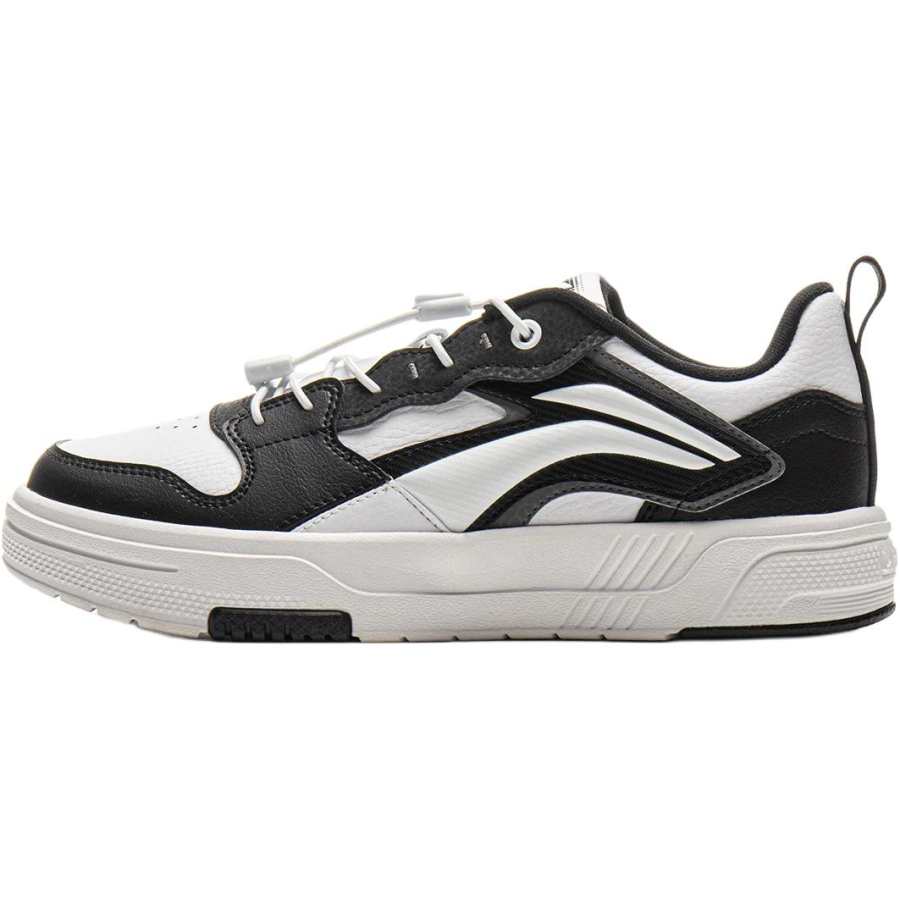 Li-Ning YOUNG Li Ning YOUNG Track Abrasion Resistant Rebound Low top Kids Lifestyle Shoes Black White Kids'