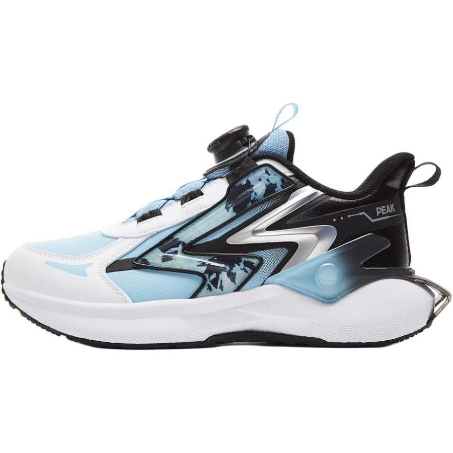 PEAK Slip Resistant Abrasion Resistant Low top Kids' Running Shoes Black Blue Kids'