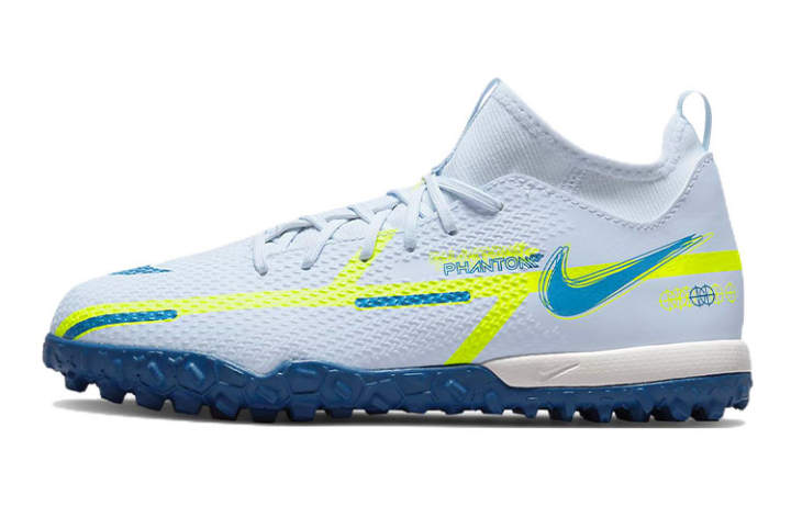Nike Nike Phantom GT Academy Dynamic Fit TF Slip Resistant Cushioning Abrasion Resistant Low top Kids' Soccer Shoes Blue