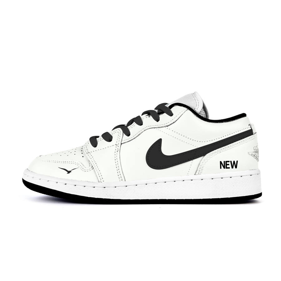 Jordan Jordan Air Jordan 1 Low Leather Slip Resistant Abrasion Resistant Low top Children's Basketball Shoes Ivory Teenagers