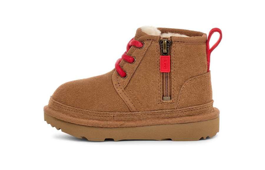 UGG Cow Leather Abrasion Resistant Ankle Length Kids' Boots Brown Kids'