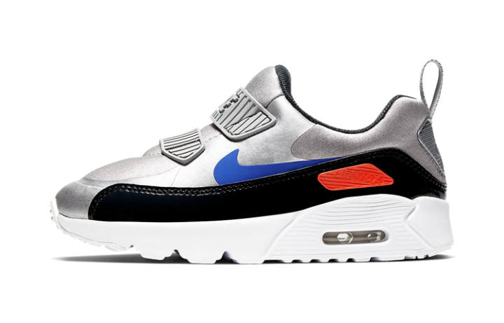 Nike Nike Air Max Tiny 90 Low top Casual Shoes Metallic Silver Children Aged 3 7 Years Old