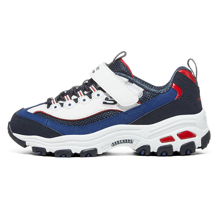 Skechers Cushioning Abrasion Resistant Cushioning, Wear Resistant Chunky Sneakers White/Blue Teenagers