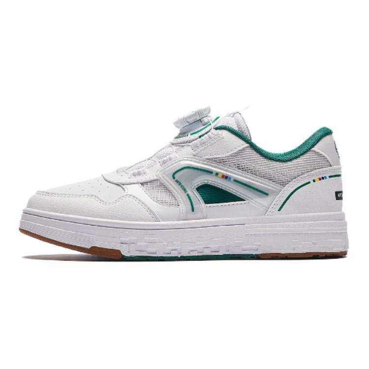 Antakids Comfortable Low top Skateboard Shoes White Green Teenagers
