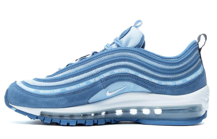 Nike Nike Air Max 97 Have A Nike Day Smiley Face, Vintage Cushioning Balance Low top Running Shoes Haze Blue Unisex