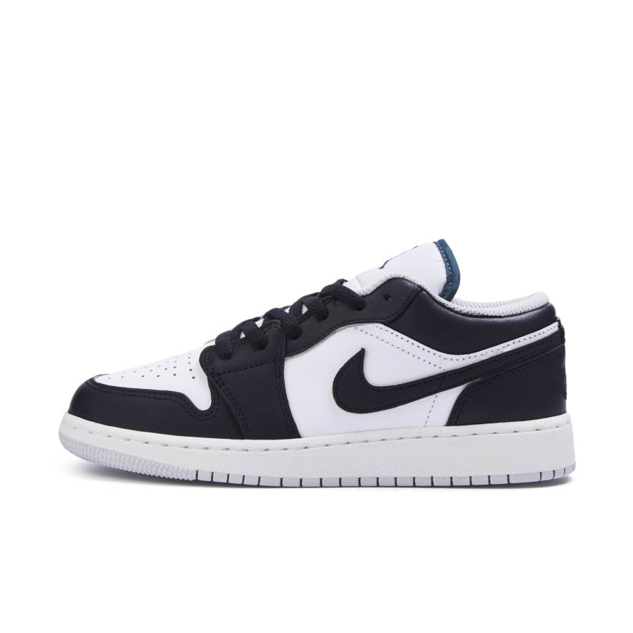 Jordan Jordan Air Jordan 1 Low SE Leather Slip Resistant Low top Children's Basketball Shoes Black Teenagers