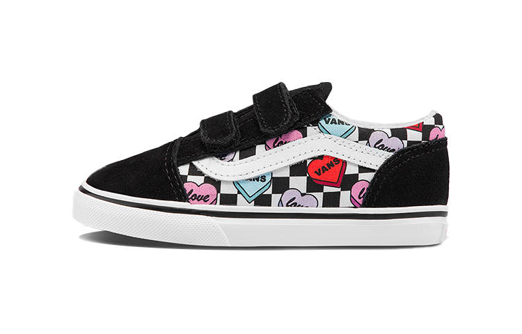 Vans Old Skool Low top Toddler Shoes Black White Red Infant And Toddler