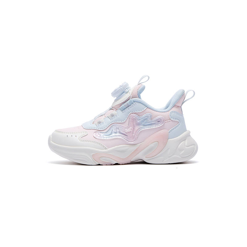 361°KIDS Slip Resistant Anti Kick Cushioning Abrasion Resistant Kids Lifestyle Shoes Pink Blue White