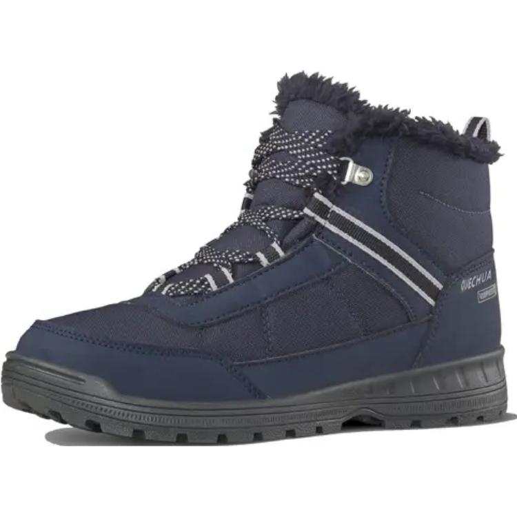 DECATHLON SH100 Slip Resistant Waterproof Thermal Mid top Kids' Boots Dark Blue Kids'
