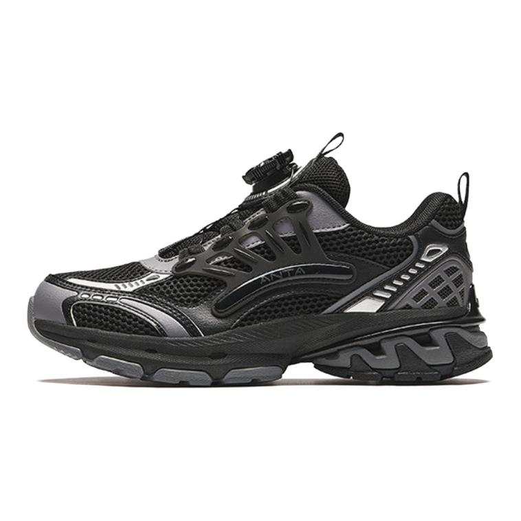 Antakids Fabric Comfortable Low top Running Shoes Black Gray Teenagers