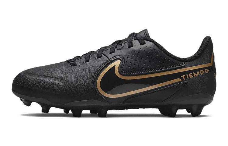 Nike Nike Tiempo Legend 9 Academy FG MG Slip Resistant Cushioning Abrasion Resistant Low top Kids' Soccer Shoes Black Gold