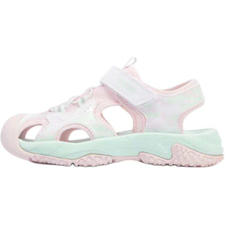 XTEP Slip Resistant Abrasion Resistant Children's Sandals Pink Green Children Aged 3 7 Years Old