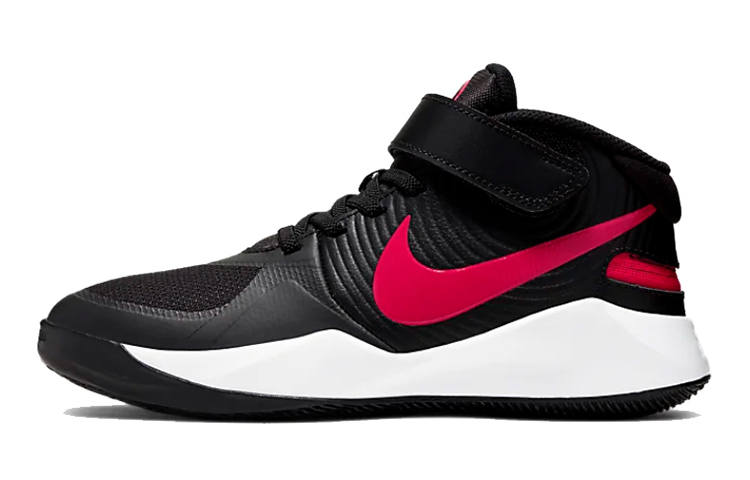 Nike Nike Team Hustle D 9 FlyEase Mid top Basketball Shoes Black Red Unisex