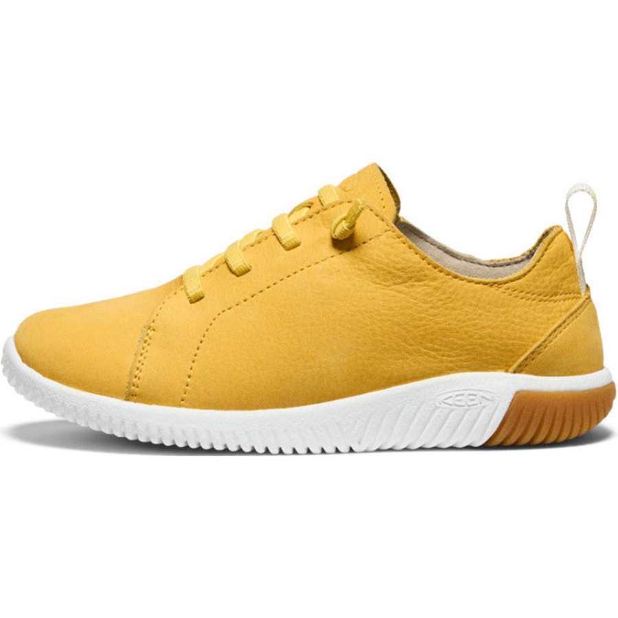 Keen KNX Leather Slip Resistant Anti Kick Slip Resistant Anti Kick Low top Kids Lifestyle Shoes Yellow Teenagers