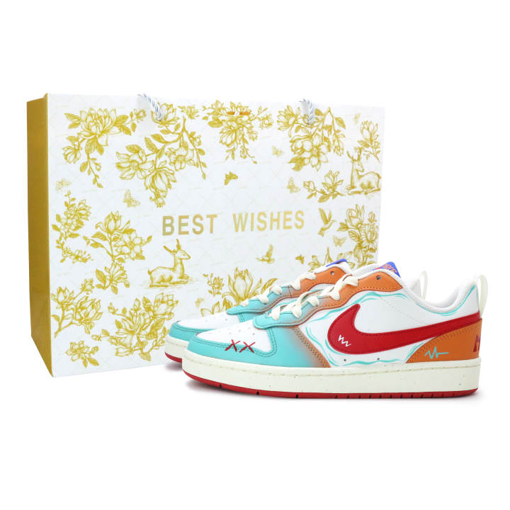 Nike Nike Court Borough Low 2 Synthetic Leather, Leather Slip Resistant Abrasion Resistant Low top Skateboard Shoes