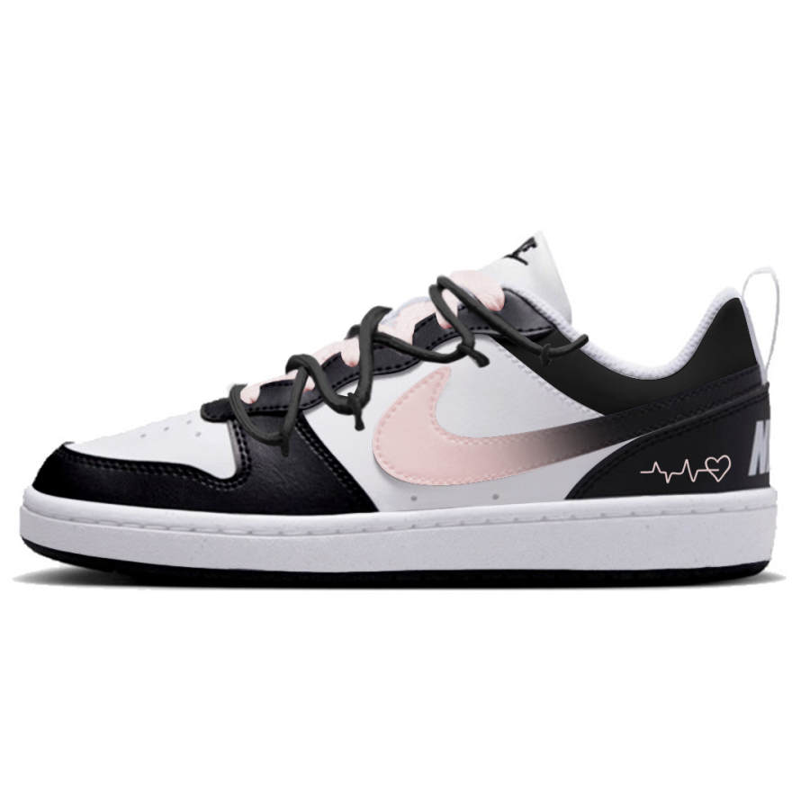 Nike Nike Court Borough Heartbeat Moment Synthetic Leather Skateboard Shoes Black Kids'