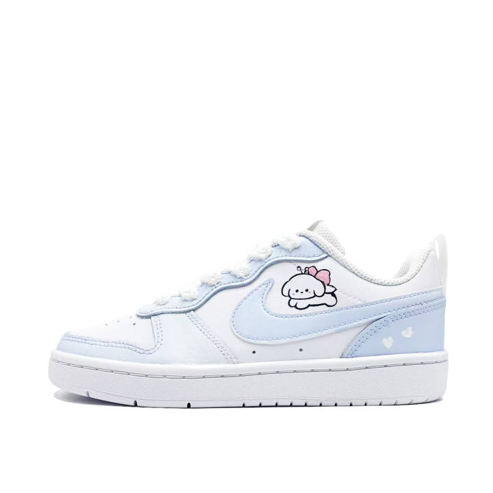 Nike Nike Court Borough Heartwarming Puppy Leather Slip Resistant Cushioning Abrasion Resistant Low top